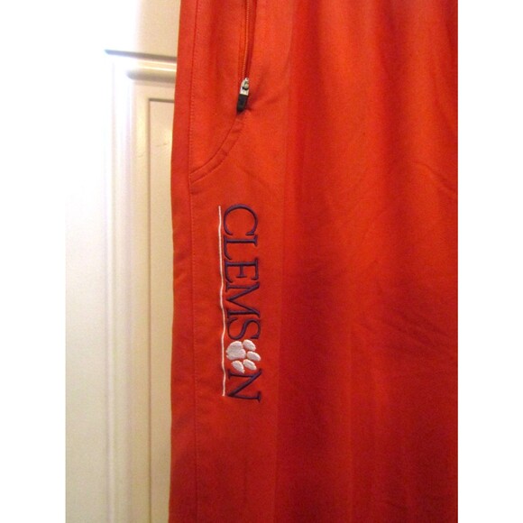 Nike Clemson Tigers Athletic Pants Orange Sweats Ankle Zip Mens Size 2XL - Picture 3 of 9